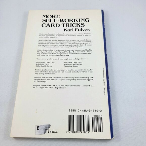 Card Tricks Book More Self-Working By Karl Fulves 1984 Vintage - Picture 4 of 5